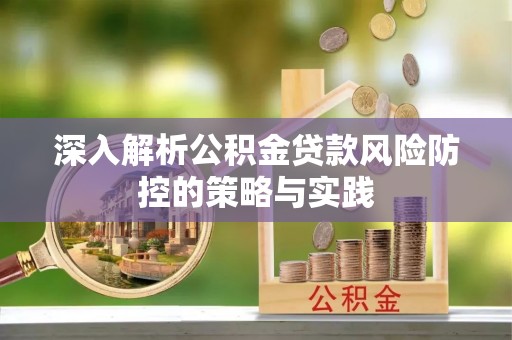 纳雍深入解析公积金贷款风险防控的策略与实践