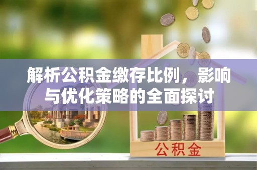纳雍解析公积金缴存比例，影响与优化策略的全面探讨